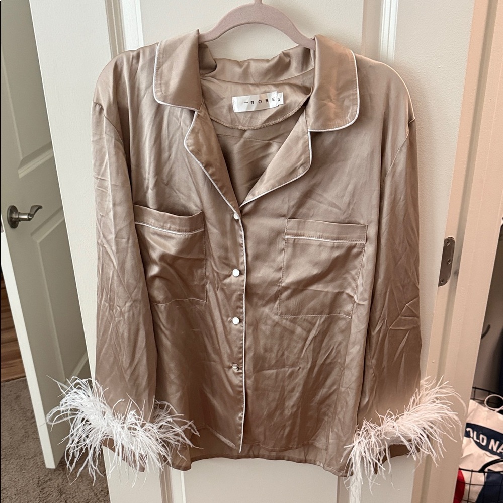 Tan Cozy Pajama Set with Soft Fabric